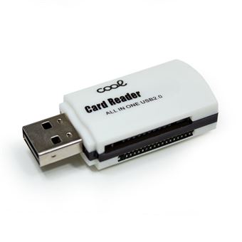 Leitor de Cartões de Memória Universais USB COOL - Branco - 1