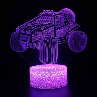 Lâmpada 3D HSMY | Infantil | Multicolorido com Controlo Remoto | Carro | 119 - 1
