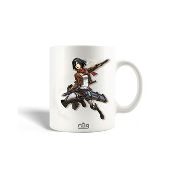 Caneca Maniacase Ataque dos Titãs Mikasa Ackerman Cartoon - 1