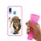 Capa Hapdey para Samsung Galaxy A40 2019 Design Onça em Silicone Flexível e TPU Cor-de-Rosa_3