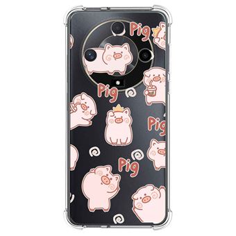 Capa Tumundosmartphone de silicone anti-choque para Honor Magic 6 Lite 5G design com porcos de desenho animado - 1