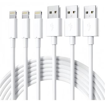 Cabo USB - Lightning V-REEL para iPhone | Carregamento Rápido 20W | 2 m | 3 Cabos - 1