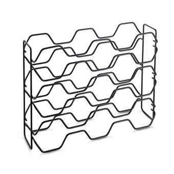 Porta-Garrafas Hexagonal Metaltex Lava | 15 Compartimentos | Acabamento Touch-Therm® - Preta - 1