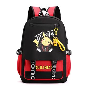 Mochila Escolar DreamWorks | Pokémon | 31 x 17 x 46 cm | Preto/Vermelho 2141 - 1