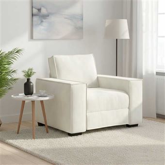 Poltrona vidaXL | 100x78x84 cm | veludo creme - 1