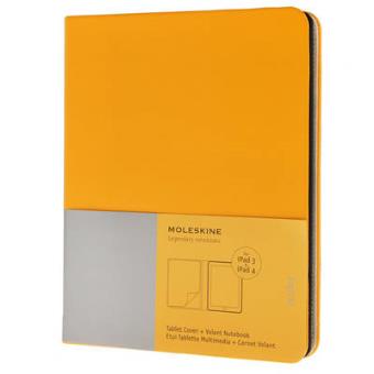 Ipad 3 And 4 Moleskine Golden Yellow Slim Digital Cover With Notebook - 1