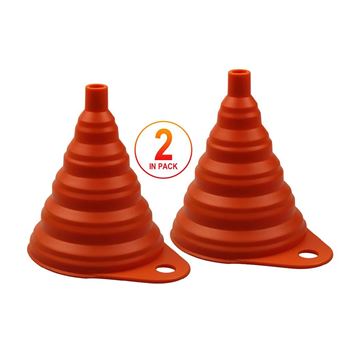 Funil em Silicone JustgreenBox  | Dobrável  | Laranja - 1