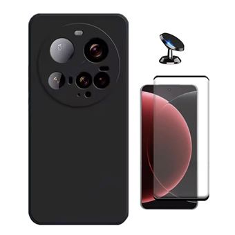 Kit Vidro Curved + Capa Silicone Líquido + Suporte Magnético Phonecare para Xiaomi 15 Ultra | Preto - 1