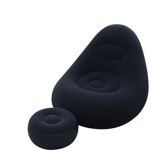 Sofá Insuflável com Puff Sanda SD-5851 | Preto - 1