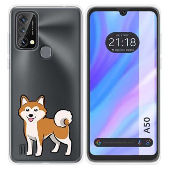 Capa Tumundosmartphone de Silicone Transparente para Blackview A50 design Cães 02 Desenhos - 1