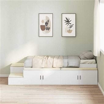 Estrado de cama com arrumação vidaXL |  Branco | 234 x 103 x 53.5 cm - 1