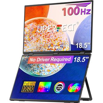 Monitor Portátil Uperfect | 18,5 '' | 1080P 100 Hz | Tela Dupla Portátil - 1