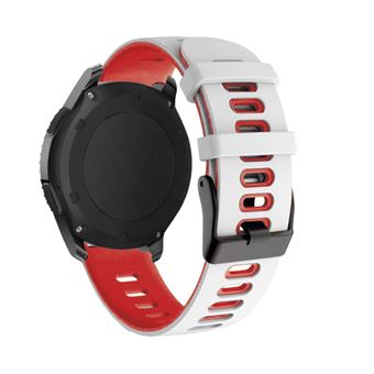 Bracelete Outdoor Antiimpacto para Amazfit Bip 3 Pro | Branco e Vermelho - 1