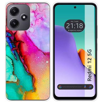 Capa Tumundosmartphone de silicone para Xiaomi Redmi 12 5G design mármore 15 desenhos - 1