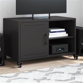 Móvel de TV vidaXL | 68x39x43,5 cm | aço preto - 1