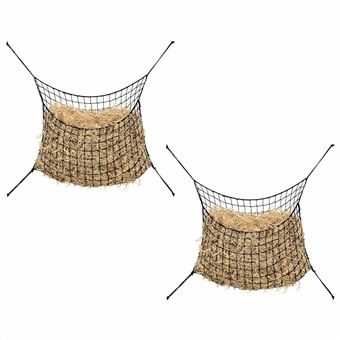 Redes para Feno vidaXL | 2 Peças | Retangular | 100x90 cm | PP preto - 1