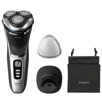 Máquina de Barbear Philips Shaver 3000 Series S3341/13 Máquina de barbear elétrica a húmido e a seco | Prateado - 1