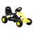 Go Kart HomCom Carro de Pedais Desportivo de Aço com Travões para Crianças dos 3 aos 8 Anos Preto e Amarelo 88 x 51 x 48cm_1