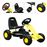 Go Kart HomCom Carro de Pedais Desportivo de Aço com Travões para Crianças dos 3 aos 8 Anos Preto e Amarelo 88 x 51 x 48cm_2