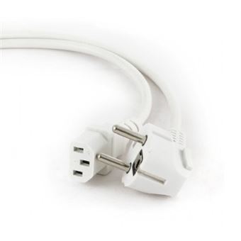 Cabo de Energia Gembird Power cord (C13), VDE approved, white, 6 ft | Branco - 1