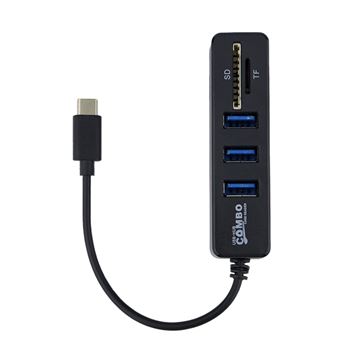 Leitor de Cartões Type-C 5 em 1 Combo Cr5 - Preto - 1