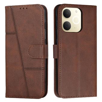 Capa Flip FLOODKING para Realme Narzo 80 Lite 4G | Couro Slim com Suporte | Antichoque | Castanho - 1