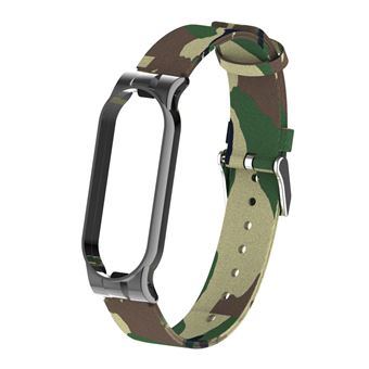 Bracelete de Lona HSMY à Prova de Água para Xiaomi Mi Band 5 - Verde Escuro - 1
