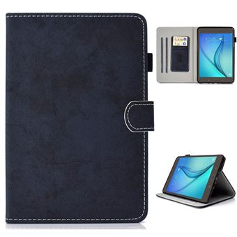 Capa PU à prova de queda com suporte e suporte de cartão Magunivers para Samsung Galaxy Tab A 8.0 SM-T350/T355C (2015) - azul escuro - 1