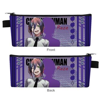 Estojo Sunny Holiday Chainsaw Man Reze 21.5x10.5x3cm roxo - 1