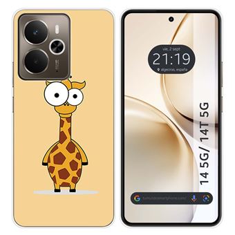 Capa Tumundosmartphone de Silicone para Realme 14 5G / 14T 5G | desenho de girafa - 1