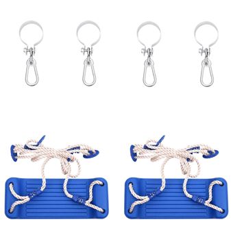 Assento de baloiço vidaXL | com cordas 2 peças | 38x16 cm | PE azul - 1