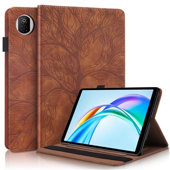 Capa Flip FOXDOCK para Honor Pad X7 8.7 Inch | Textura em Relevo | Compartimento para Cartão | Castanho - 1