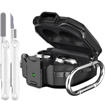Kit limpeza e Capa estojo robusta Antiimpacto para Samsung Galaxy Buds FE | Preto - 1