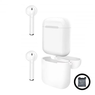 Auriculares Bluetooth KLACK sem Fio 5.0 i9000 | Compatível com iPhone  Samsung Huawei, Universal | Fones + Capa KLACK True Wireless - Branco