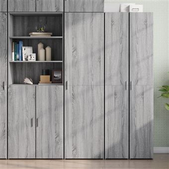 Armário Alto vidaXL | 50x42,5x185 cm | derivados de madeira cinza sonoma - 1