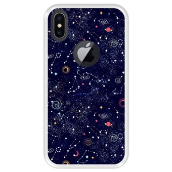 Capa Tpu Hapdey para Iphone X - Xs | Design Padrão de Constelação | Galáxia - Transparente