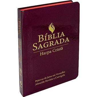 Bíblia Sagrada Letra Grande Com Harpa Cristã - Capa Semiflexível Ilustrada, Floral - 1