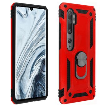 Capa Protetora Avizar para Xiaomi Mi Note 10 /10 Pro | Antichoque | Anel | Suporte - Vermelho