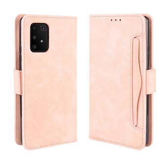 Capa FOXDOCK Protetora para Samsung Galaxy S10 Lite | Suporte e Flip de couro PU | À Prova de Choque | Rosa - 1