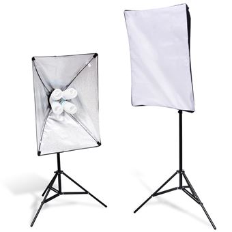Suporte para iluminação com softbox vidaXL | 2 Peças - 1