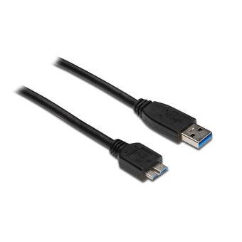 Alcasa USB 3.0 A/USB 3.0 Micro B, 0.2m cabo USB 0,2 m 3.0 (3.1 Gen 1) USB A Micro-USB B Preto - 1