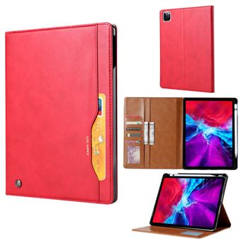 Capa Magunivers para Apple iPad Pro 11 inch (2020)/(2018)| PU | TPU | absorvido automaticamente com suporte e slot para caneta - Vermelho - 1