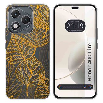 Capa Tumundosmartphone de silicone Transparente para Honor 400 Lite 5G | desenhos de folhas - 1