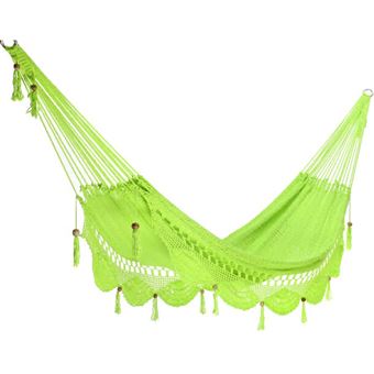 Rede XL Hamac del Sol Maderas | 1 a 2 Pessoas | Coleção de Algodão de Luxo - Verde - 1