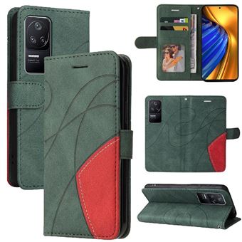 Capa Flip FLOODKING para Samsung Galaxy Xiaomi Poco F4 5G | Couro | Porta-Cartões | Verde - 1
