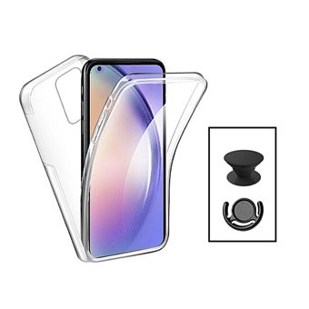 Kit Gift4Me Capa 360° Proteção Frente e Verso + 1 HandHolder + 1 Suporte HandHolder Preto para Oppo Reno 8 Lite - Transparente/Preto - 1