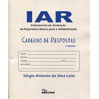 Iar - Instrumento Para a Avaliação do Repertório Básico Para a Alfabetização. Caderno de Respostas - 1