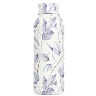 Garrafa Térmica Quokka | 510 ml | Decoração Floral Buquê | À Prova d’Água | Cinzento - 1