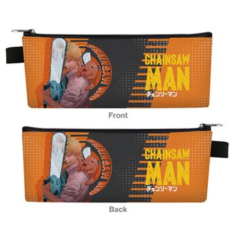 Estojo Sunny Holiday Chainsaw Man Pochita 21.5x10.5x3cm amarelo - 1