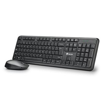 Conjunto Teclado e Rato sem Fios NGS HARMONY KIT | 12 Teclas  | Layout  ES | Botões Silenciosos | Rato Ambidestro | 1200 DPI - Preto - 1